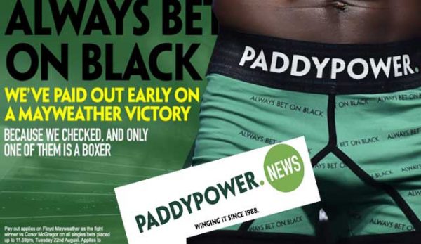 Paddy Power Мейуедър “Винаги залагай на черно“